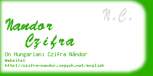 nandor czifra business card